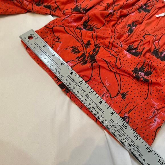 Free People Floral Wrap Blouse Boho Bell Sleeve Festival Top XS - Picture 9 of 9